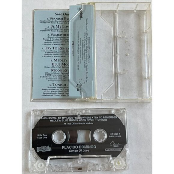 Placido Domingo ongs of Love Cassette Tape 1995 CEMA Special Markets - Picture 5 of 6